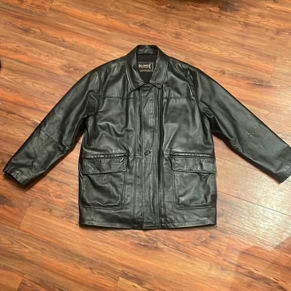 Mens Plonge Genuine Leather Jacket - Picture 1 of 9